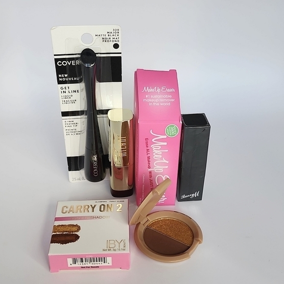 5 Piece Makeup Sample Set - Makeup Eraser, Milani, IBY, Covergirl, & BarryM - Picture 1 of 16